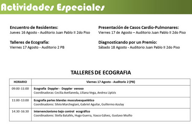 Actividades especiales