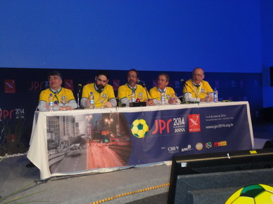 Equipo brasilero antes del Match desafío