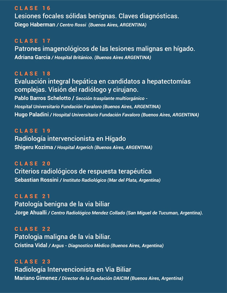 Curso Actualización en imágenes de patología hepatobiliar