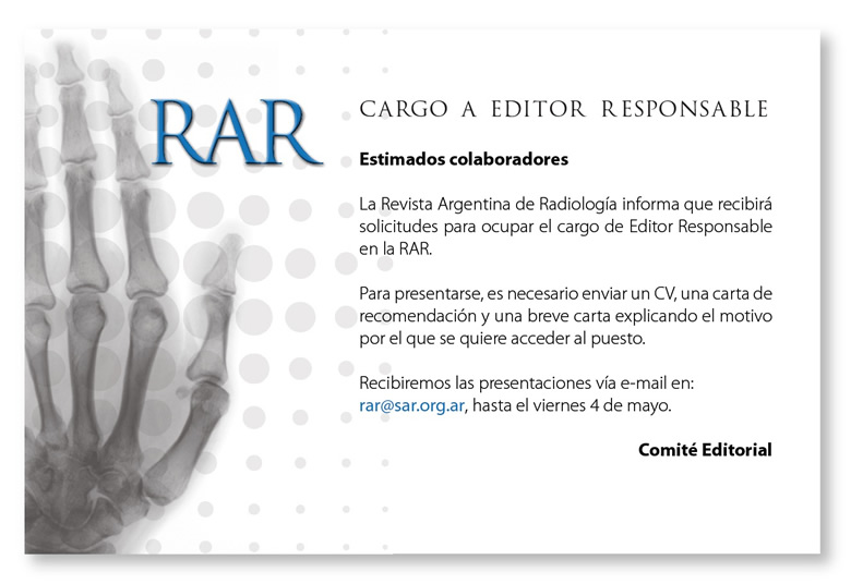 Convocatoria Revista RAR